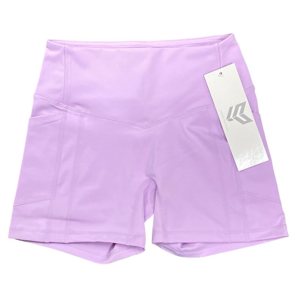 Strong Physiquez Spandex Dream Buttery High Waist Gym Athletic Shorts Sz Small